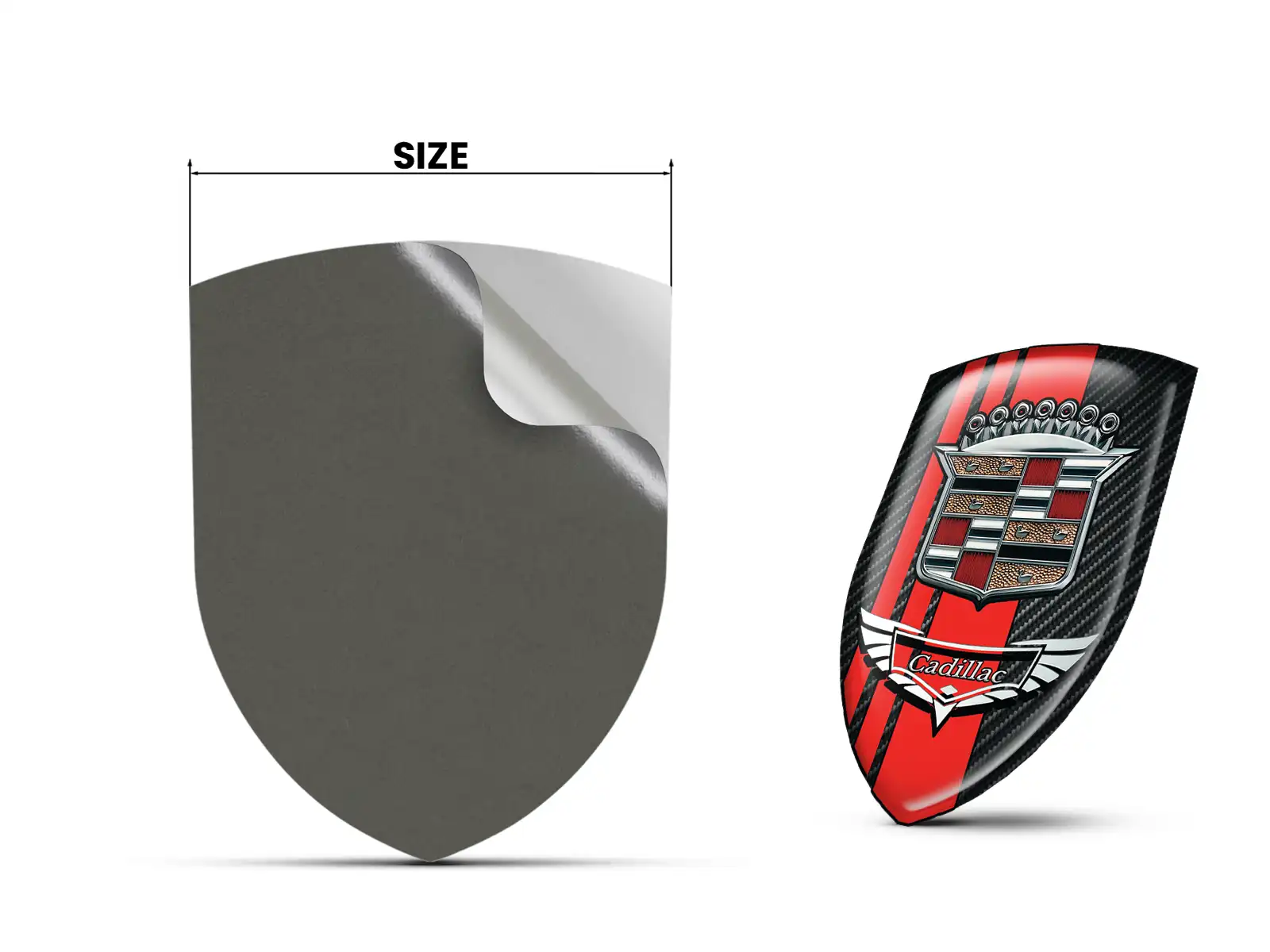 Cadillac Silikon Aufkleber Edition Premium Domes Aufkleber